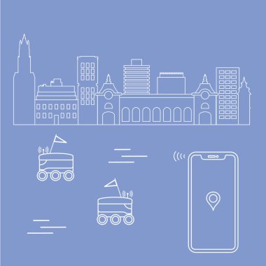 Şehrin bir robot ile teslim. Hızlı ve uygun nakliye. Ücretsiz teslimat.