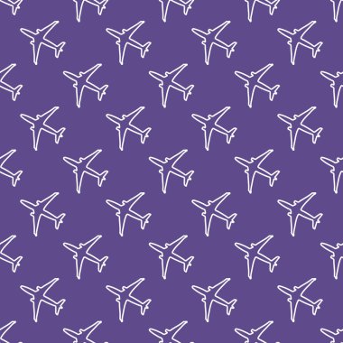 Uçaklar ile Seamless modeli. Tasarım poster ya da baskı için.
