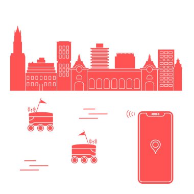 Şehrin bir robot ile teslim. Hızlı ve uygun nakliye. Ücretsiz teslimat.