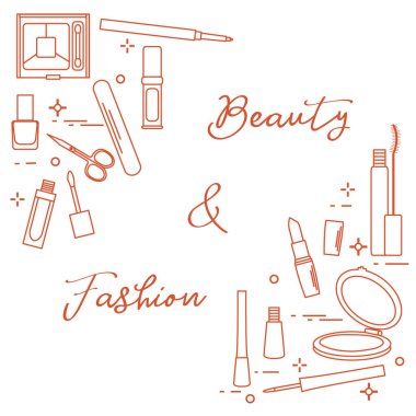 Dekoratif kozmetik. Tırnak bakımı için aksesuarlar. Glamour moda moda stil.