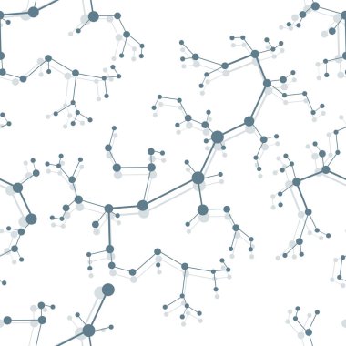 Moleküller ve iletişim yapıları ile Seamless modeli. Bilimsel kavram. Tıp, kimya, Fen arka plan.