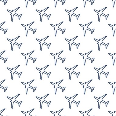 Uçaklar ile Seamless modeli. Tasarım poster ya da baskı için.