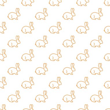 Sorunsuz tavşan deseni. Paskalya tatili. Komik tavşan