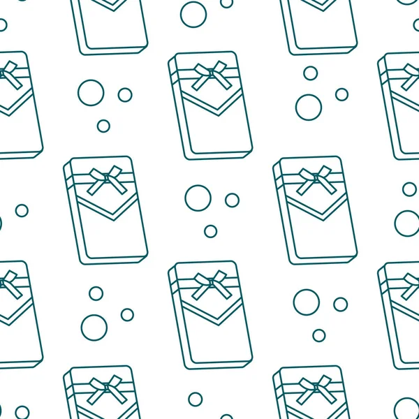 Hediye kutuları ile Seamless modeli sargılı şerit ve yay ile.