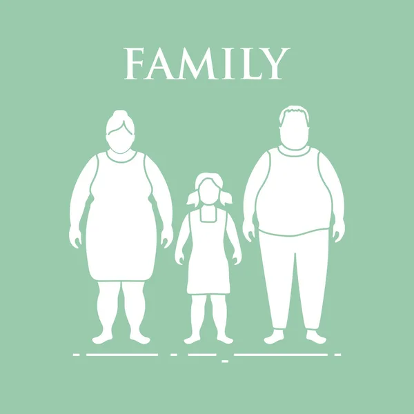 Family Mom Dad Daughter Couple Child — Stock Vector