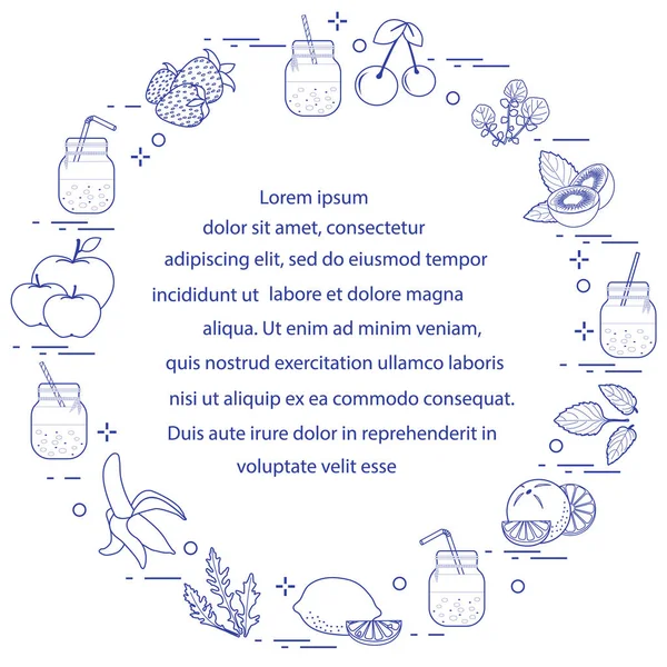 Smoothies ve güler yüzlü yapmak için malzemeler ile jar. Sağlıklı beslenme alışkanlıkları. Kolay pişirme işlemi.