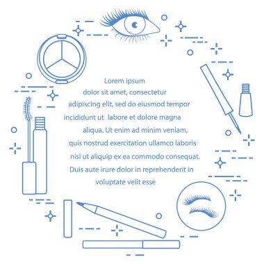 Göz makyajı. Dekoratif kozmetik. Glamour moda moda stil.