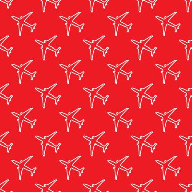 Uçaklar ile Seamless modeli. Tasarım poster ya da baskı için.