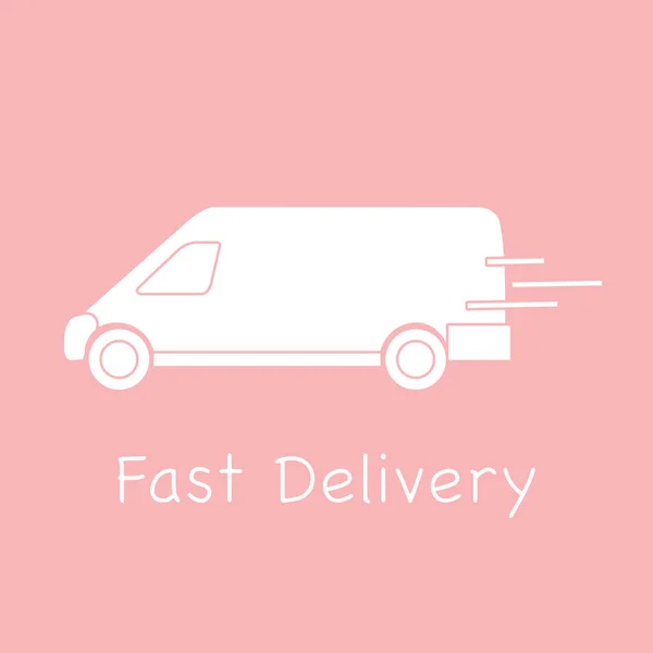 Delivery Truck Fast Convenient Shipping Free Delivery — Stock Vector