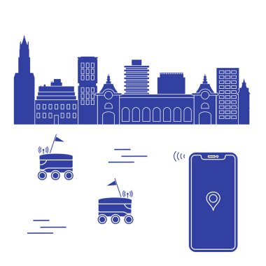 Şehrin bir robot ile teslim. Hızlı ve uygun nakliye. Ücretsiz teslimat.