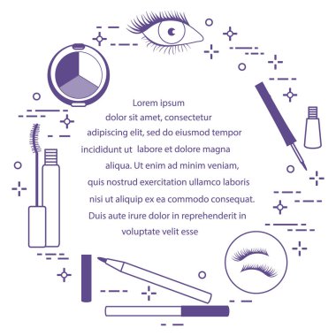 Göz makyajı. Dekoratif kozmetik. Glamour moda moda stil.