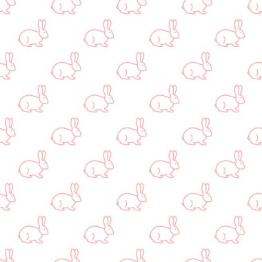 Sorunsuz tavşan deseni. Paskalya tatili. Komik tavşan