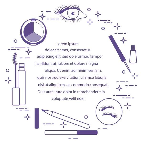 Göz makyajı. Dekoratif kozmetik. Glamour moda moda stil.