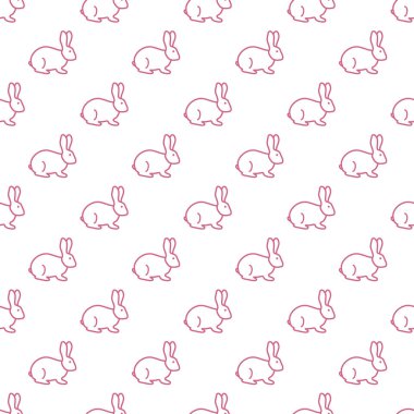 Sorunsuz tavşan deseni. Paskalya tatili. Komik tavşan