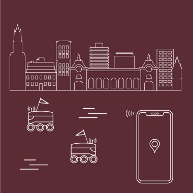 Şehrin bir robot ile teslim. Hızlı ve uygun nakliye. Ücretsiz teslimat.