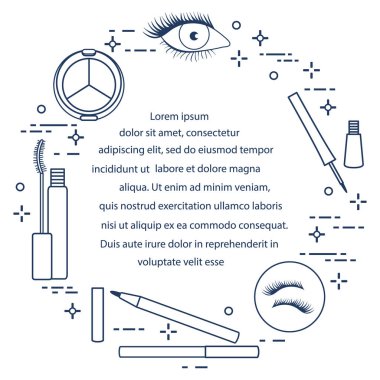 Göz makyajı. Dekoratif kozmetik. Glamour moda moda stil.