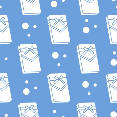 Hediye kutuları ile Seamless modeli sargılı şerit ve yay ile.