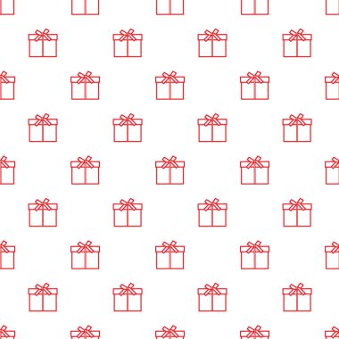 Hediye kutuları ile Seamless modeli sargılı şerit ve yay ile.