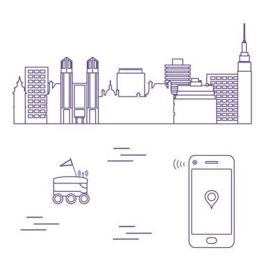 Şehrin bir robot ile teslim. Hızlı ve uygun nakliye. Ücretsiz teslimat.