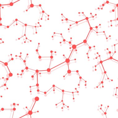 Moleküller ve iletişim yapıları ile Seamless modeli. Bilimsel kavram. Tıp, kimya, Fen arka plan.
