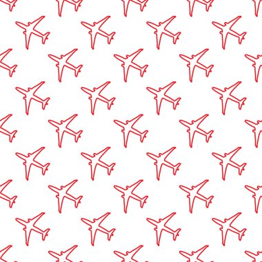 Uçaklar ile Seamless modeli. Tasarım poster ya da baskı için.