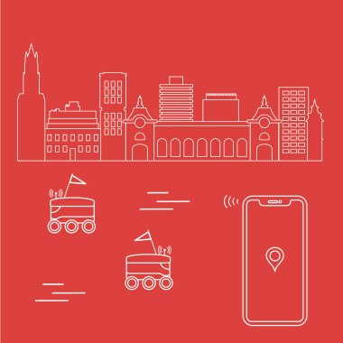 Şehrin bir robot ile teslim. Hızlı ve uygun nakliye. Ücretsiz teslimat.