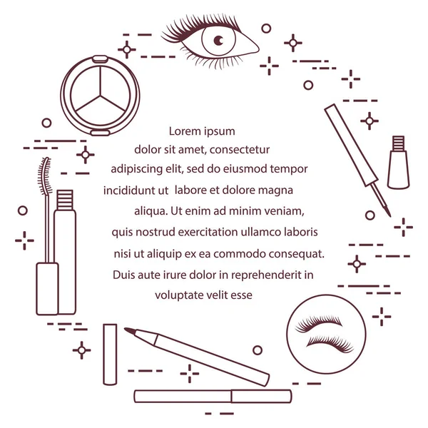 Göz makyajı. Dekoratif kozmetik. Glamour moda moda stil.