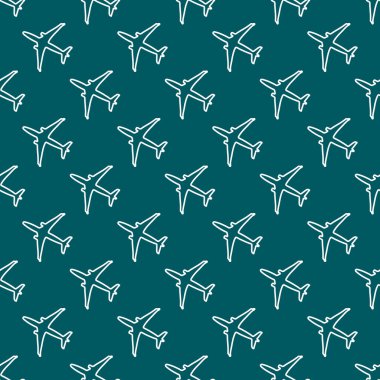 Uçaklar ile Seamless modeli. Tasarım poster ya da baskı için.