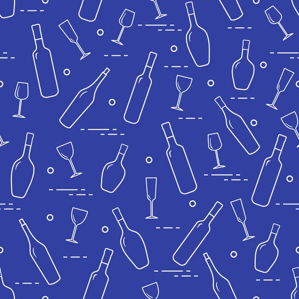 Dikişsiz desen şarap bardakları ve şarap şişeleri. Şarap yapma. Tatmak. Sommelier.