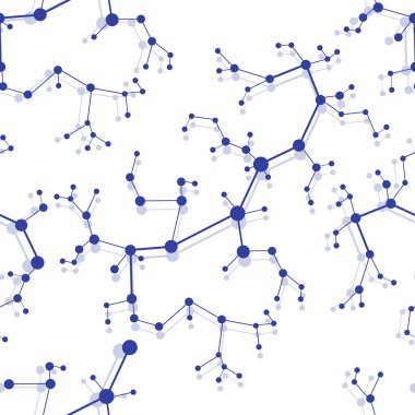 Moleküller ve iletişim yapıları ile Seamless modeli. Bilimsel kavram. Tıp, kimya, Fen arka plan.