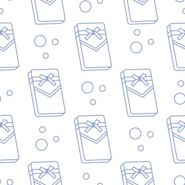 Hediye kutuları ile Seamless modeli sargılı şerit ve yay ile.