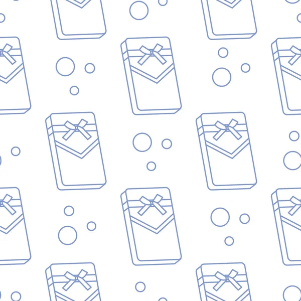 Hediye kutuları ile Seamless modeli sargılı şerit ve yay ile.