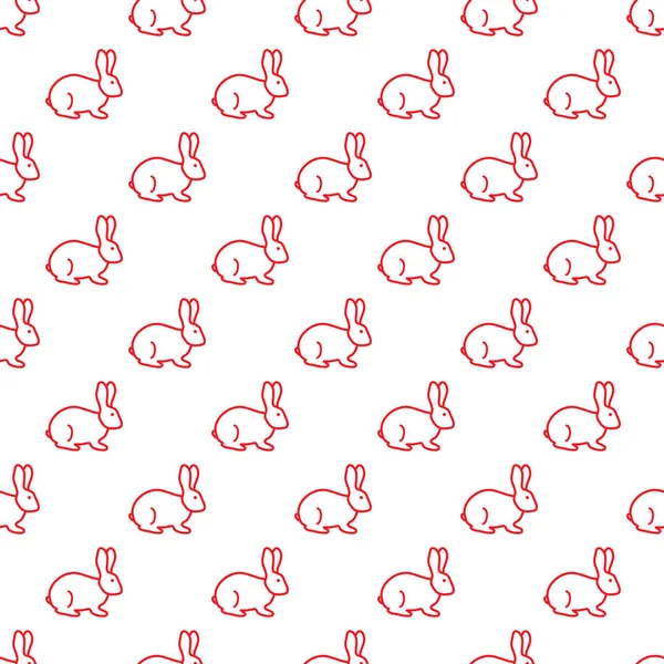 Sorunsuz tavşan deseni. Paskalya tatili. Komik tavşan