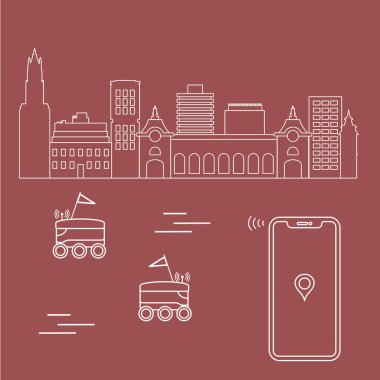 Şehrin bir robot ile teslim. Hızlı ve uygun nakliye. Ücretsiz teslimat.