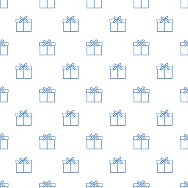 Hediye kutuları ile Seamless modeli sargılı şerit ve yay ile.
