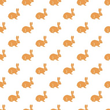 Sorunsuz tavşan deseni. Paskalya tatili. Komik tavşan