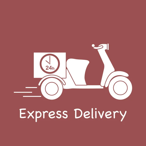 Delivery motorbike. Fast and convenient shipping. Free delivery.