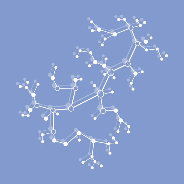 Structure Molécule Communication Concept Scientifique Médecine Chimie Science — Image vectorielle