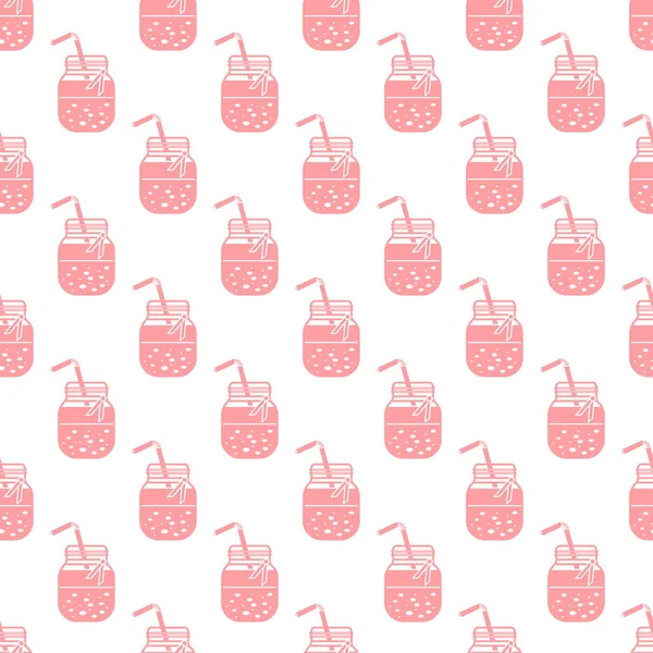 Güler yüzlü kavanoz ve tüpler ile Seamless modeli. Sağlıklı beslenme alışkanlıkları. Kolay pişirme işlemi.