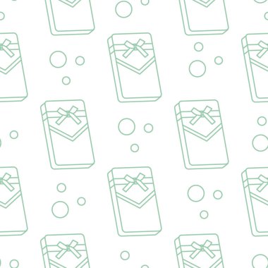 Hediye kutuları ile Seamless modeli sargılı şerit ve yay ile.