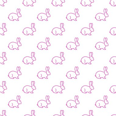 Sorunsuz tavşan deseni. Paskalya tatili. Komik tavşan