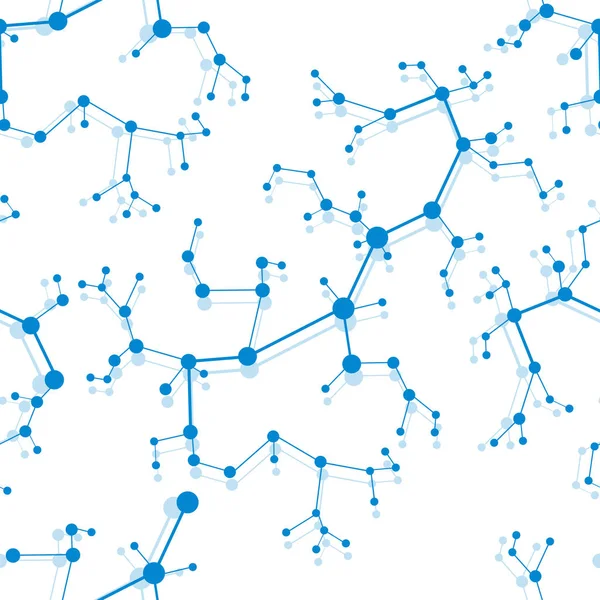 Moleküller ve iletişim yapıları ile Seamless modeli. Bilimsel kavram. Tıp, kimya, Fen arka plan.