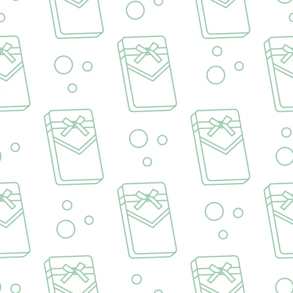 Hediye kutuları ile Seamless modeli sargılı şerit ve yay ile.