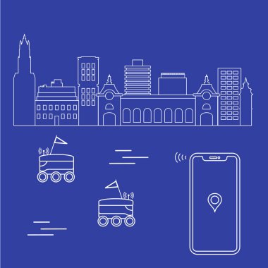 Şehrin bir robot ile teslim. Hızlı ve uygun nakliye. Ücretsiz teslimat.