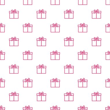Hediye kutuları ile Seamless modeli sargılı şerit ve yay ile.