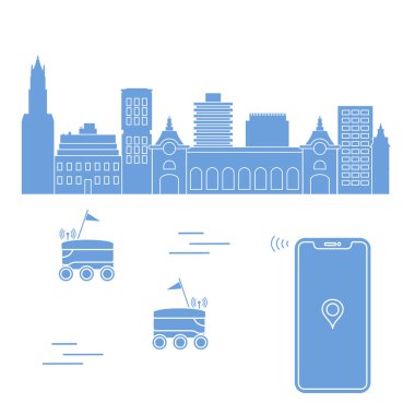 Şehrin bir robot ile teslim. Hızlı ve uygun nakliye. Ücretsiz teslimat.