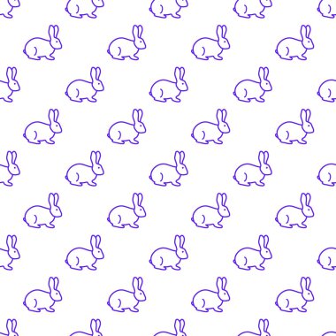 Sorunsuz tavşan deseni. Paskalya tatili. Komik tavşan