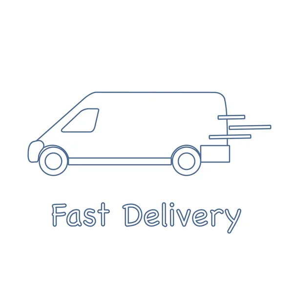 Delivery Truck Fast Convenient Shipping Free Delivery — Stock Vector