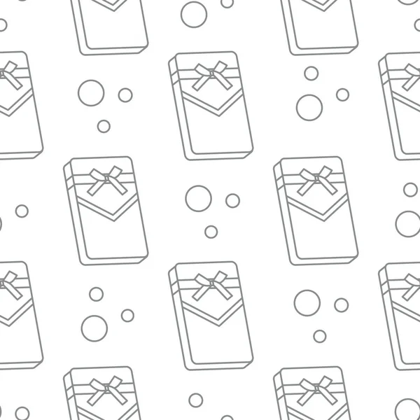 Hediye kutuları ile Seamless modeli sargılı şerit ve yay ile.