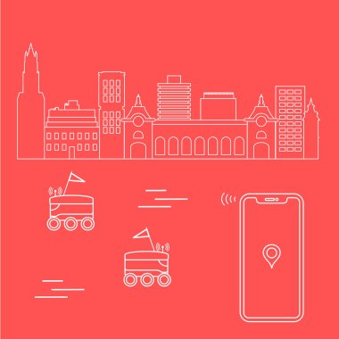 Şehrin bir robot ile teslim. Hızlı ve uygun nakliye. Ücretsiz teslimat.